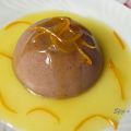 Panna cotta al cioccolato con salsa all'arancia