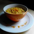 Farro alla crema di cannellini, carote e curcuma