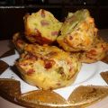 Tortini di Kamut con porro e prosciutto