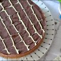 Chocolate digestive cheesecake with white icing