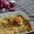 Crumble di patate, radicchio rosso e speck