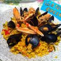 PAELLA con SCAMPI e COZZE