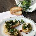 Crostini con caccialepre e pecorino