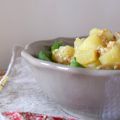 Insalata di patate con funghi e spinaci