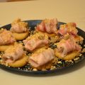 Crostini di nocciole con lardo e marron glacé