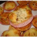 Muffin salati con piselli e prosciutto cotto