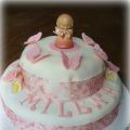 Torta per la prima Comunione in rosa