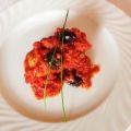 CUORE DI MERLUZZO IN ROSSO CON OLIVE AL FORNO