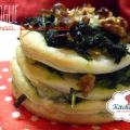 Millefoglie con spinaci, fontina e noci
