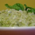Risotto estivo con fave e pesto