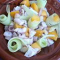 Polpo e pesche in insalata
