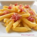 Pennette con crema di zucca e speck