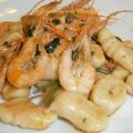 Gnocchi di ceci con gamberetti
