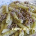 Pennette con salsiccia e uova