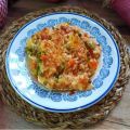 Riso al forno con patate e piselli in forno o[...]