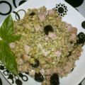 Insalata fredda di riso, avena e farro