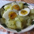 Uova sode con patate in umido