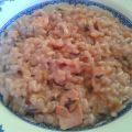 risotto radicchio, provola affumicata e speck