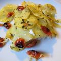 Rombo al forno in manto di patate e pomodorini