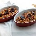 Grano all'arrabbiata con funghi cardoncelli