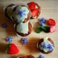 Muffins alle fragole con glassa al 