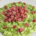 Risotto con piselli e finocchiona