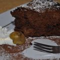 Torta cocco, cioccolato e pere