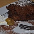 Torta cocco, cioccolato e pere