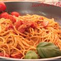 Spaghettini bottarga e pomodorini