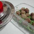 Polpette al forno con pisellini con Magic Cooker