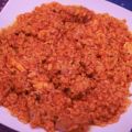 risotto rosso con tonno fresco e gamberetti