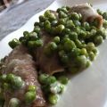 Involtini di vitellone su letto di pisellini