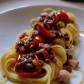 Spaghetti pancetta e lenticchie
