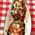 Secondi: Barchette di melanzane vegetariane
