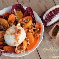 Insalata di carote, ceci, radicchio con burrata