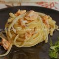 Linguine con salmone e fourme d'ambert