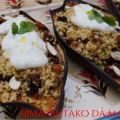 Chermoula eggplant with bulgur &yogurt