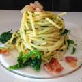 Spaghetto quadrato con cime di rapa e guanciale