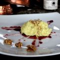 Risotto asiago e noci con gelatina di Dolcetto