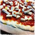 Pizza con mozzarella di riso