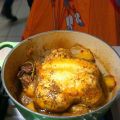Pollo ripieno di mele