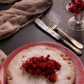 Torta di ricotta e ribes rosso