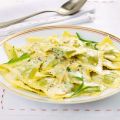 Ravioli di magro con crema all'arancia