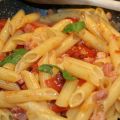 pasta pomodorini e pancetta