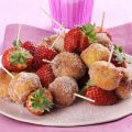 Frittelle di ricotta con le fragole