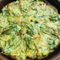 Torta al forno di uova e fiori di zucca