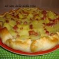 Torta salata con patate e pancetta