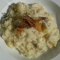 Risotto carciofi e pecorino con chips croccanti