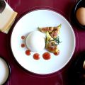 panna cotta al Parmigiano Reggiano con salsa ai[...]