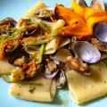 Paccheri Setaro alle vongole e fiori di zucchina